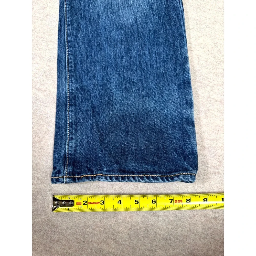 Levis 501 Original Jeans Men 38x30 Blue Denim Dark Wash Logo Straight Leg Cotton
